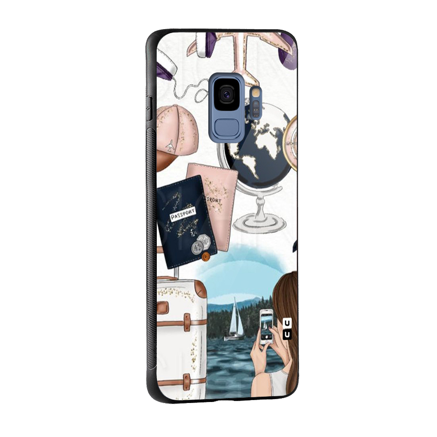 Travel Diaries Glass Back Case for Galaxy S9