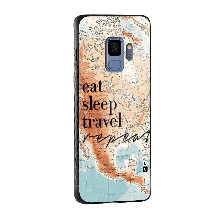 Travel Repeat Glass Back Case for Galaxy S9