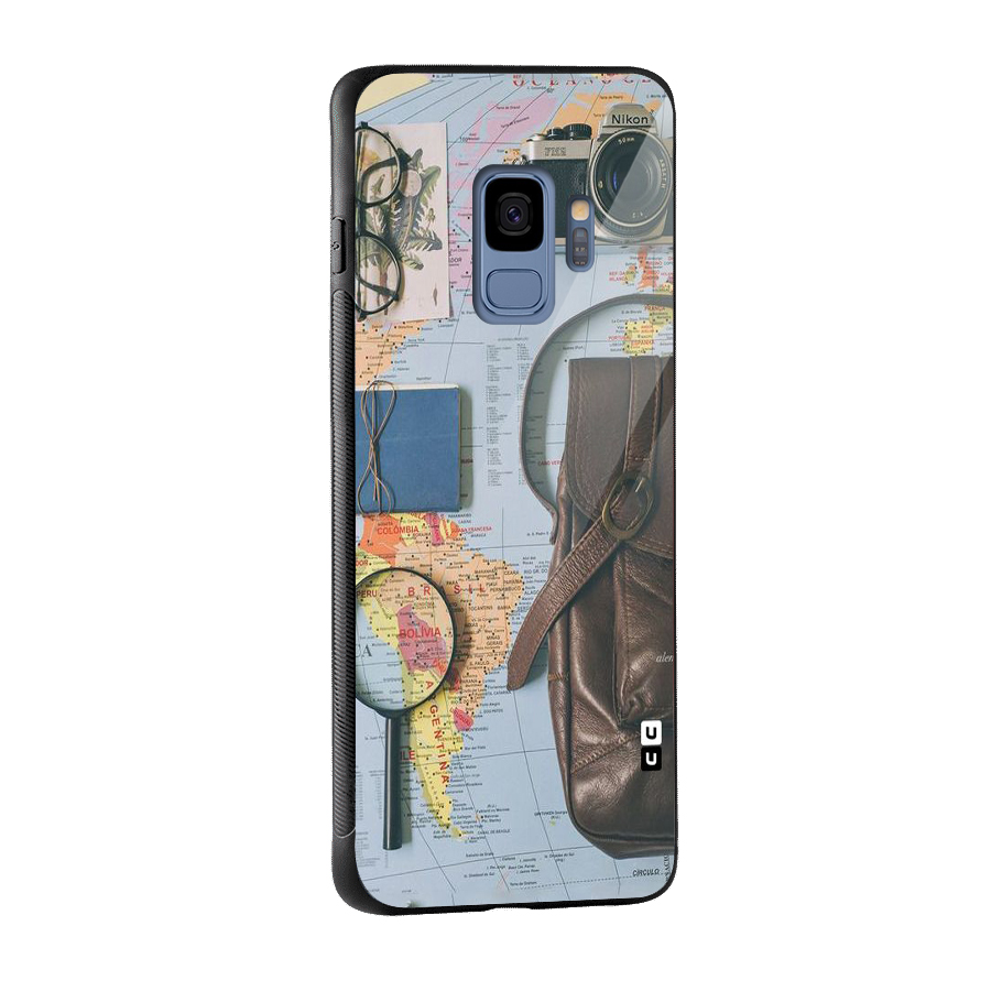 Travel Requisites Glass Back Case for Galaxy S9