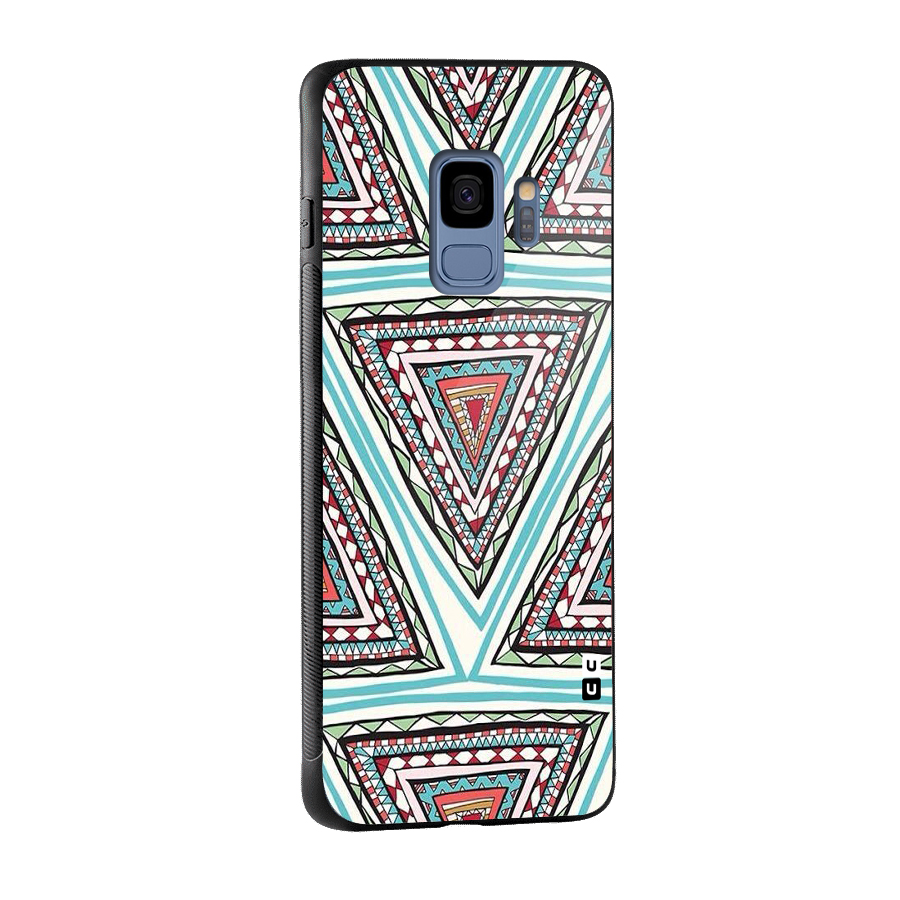Triangle Abstract Mode Glass Back Case for Galaxy S9