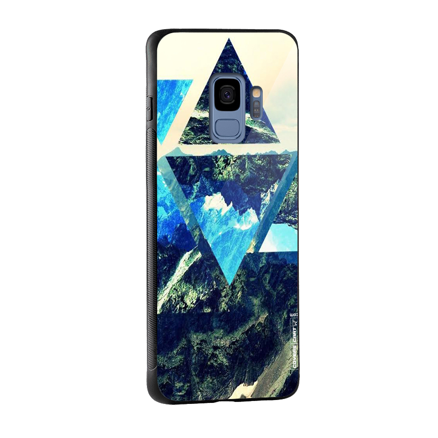 Triangular View Glass Back Case for Galaxy S9
