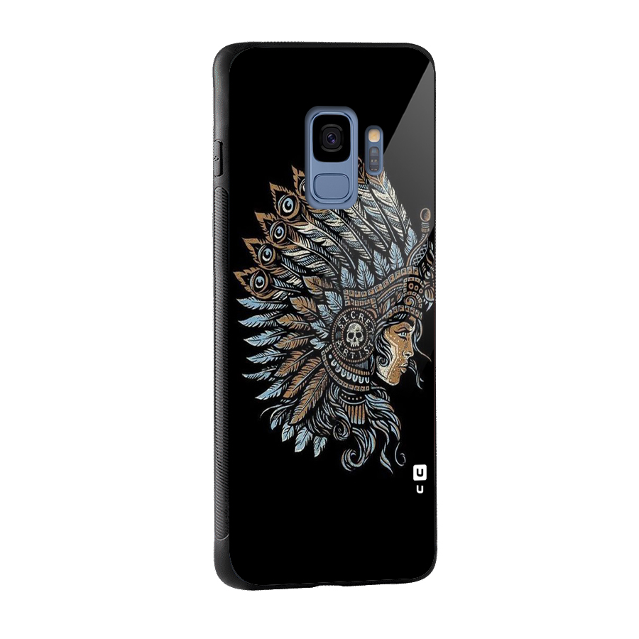 Tribal Design Glass Back Case for Galaxy S9