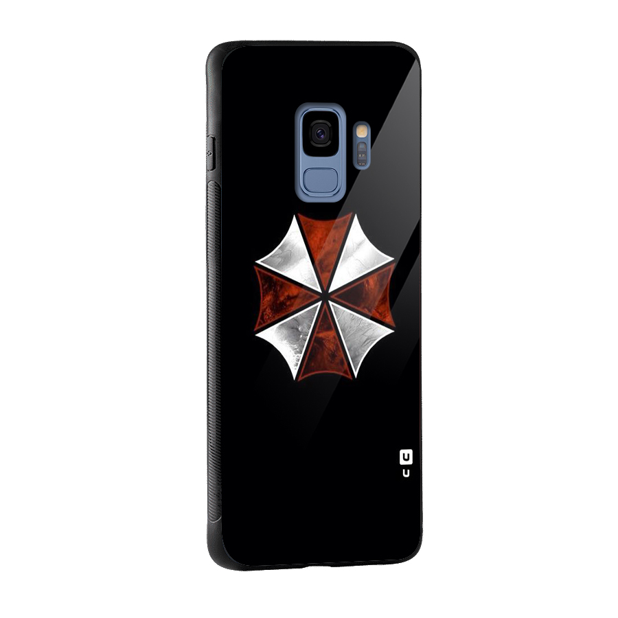 Umbrella Design Glass Back Case for Galaxy S9