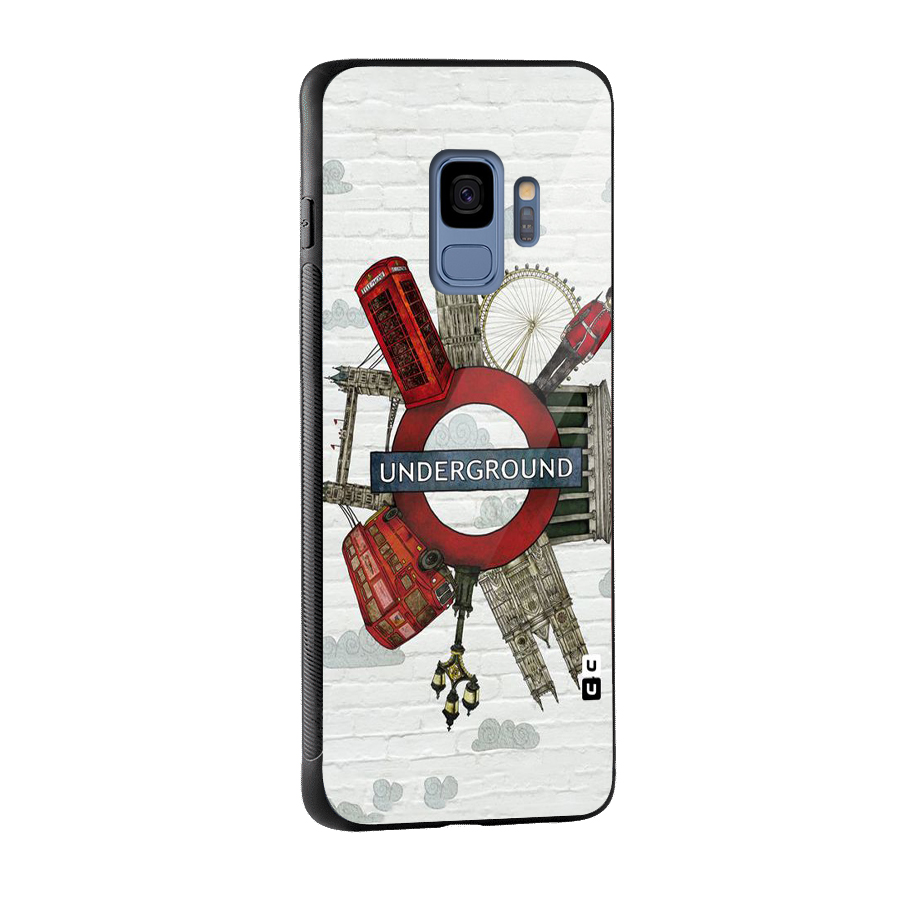 Underground Design Glass Back Case for Galaxy S9