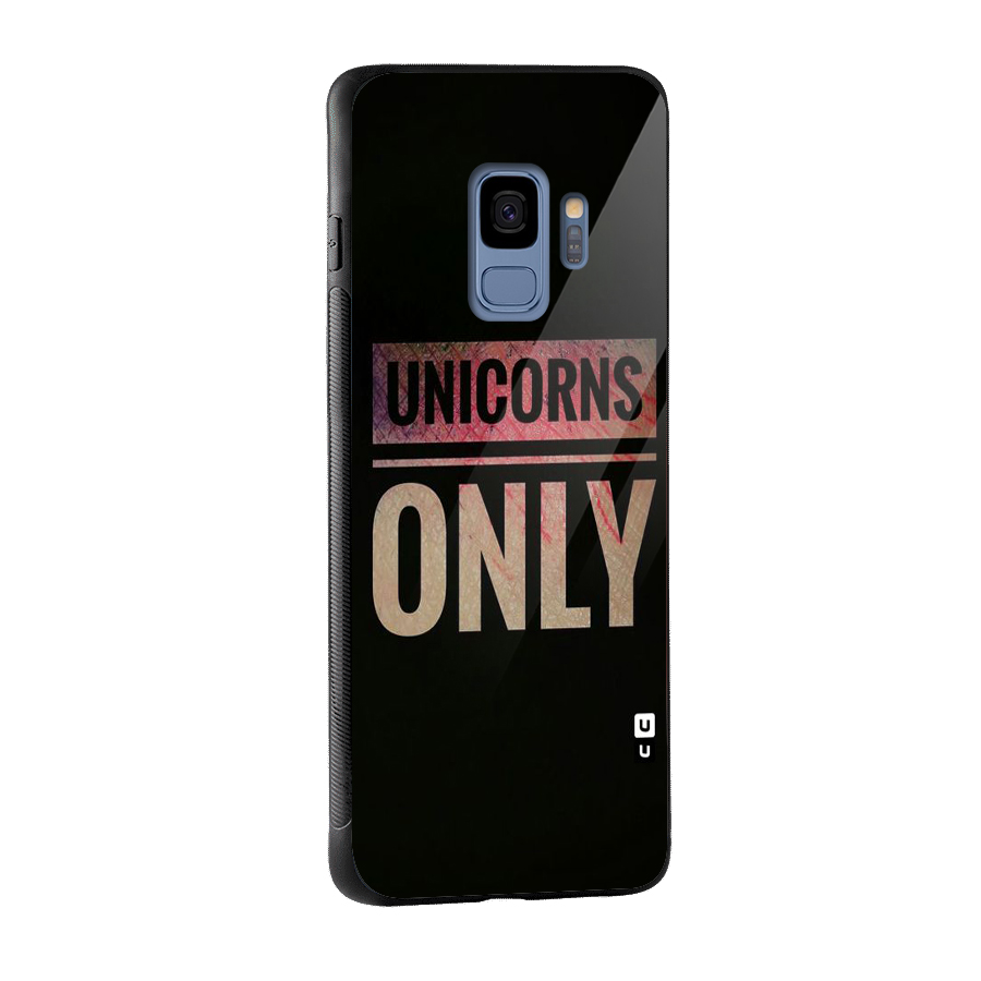 Unicorns Only Glass Back Case for Galaxy S9