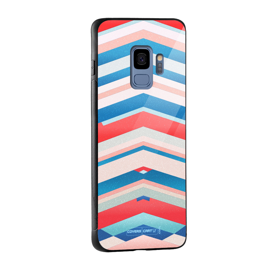 Unique Vibrant Colours Glass Back Case for Galaxy S9