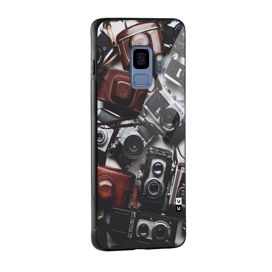 Vintage Beauty Shutter Glass Back Case for Galaxy S9