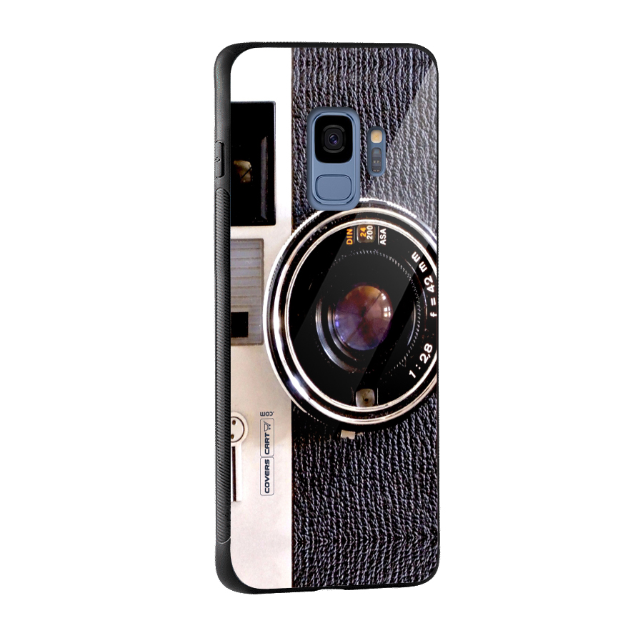 Vintage Camera Glass Back Case for Galaxy S9