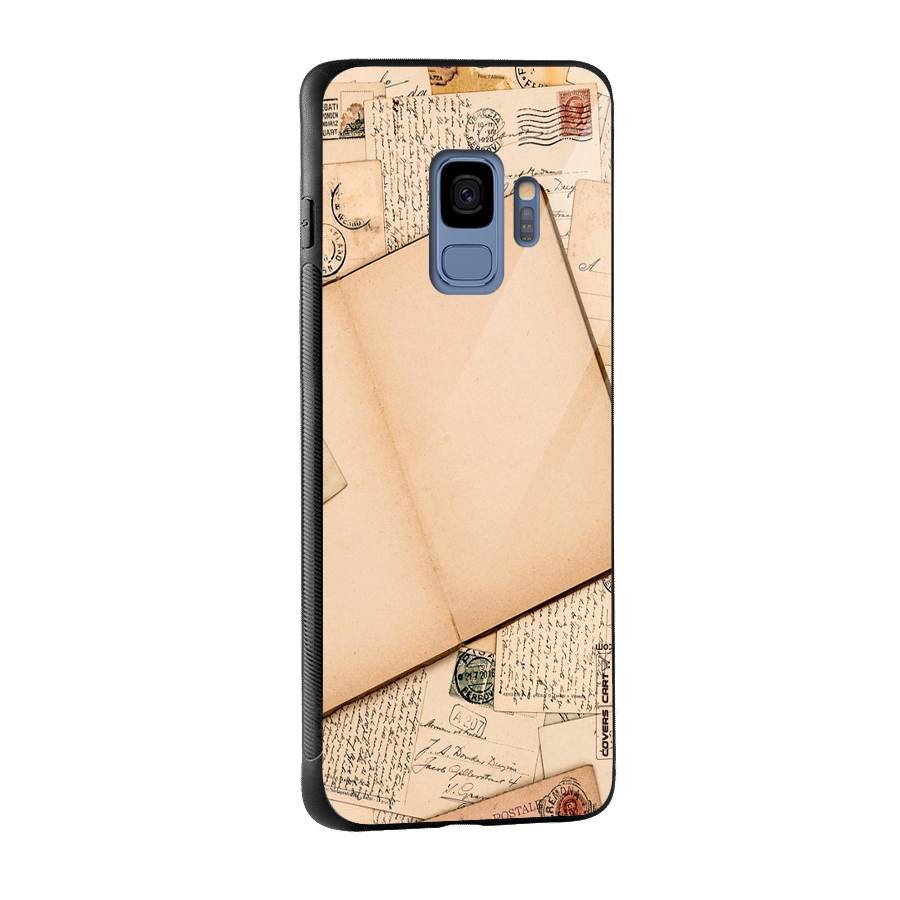 Vintage Journal Glass Back Case for Galaxy S9