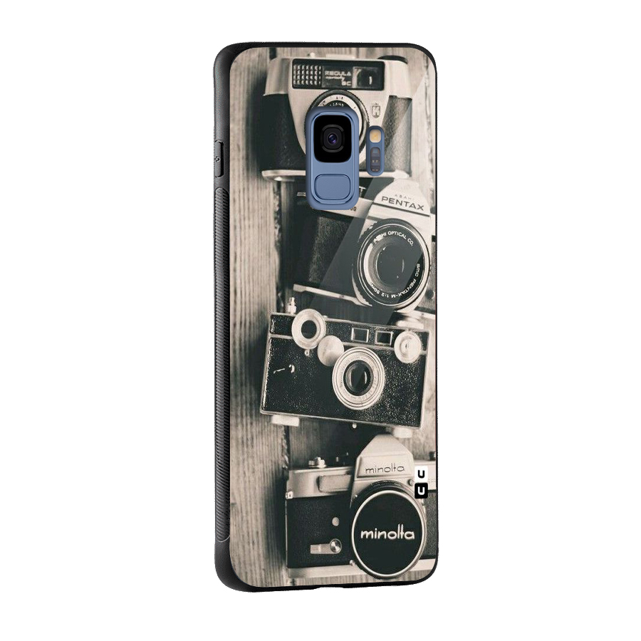 Vintage Style Shutter Glass Back Case for Galaxy S9