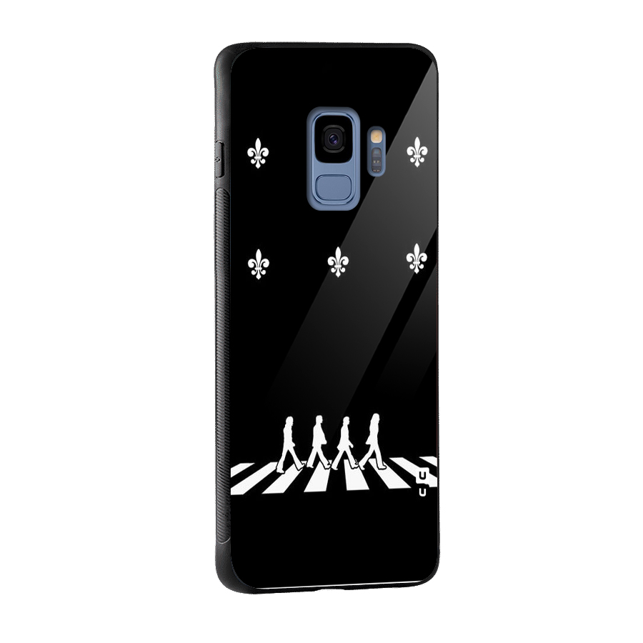 Walking Four Glass Back Case for Galaxy S9