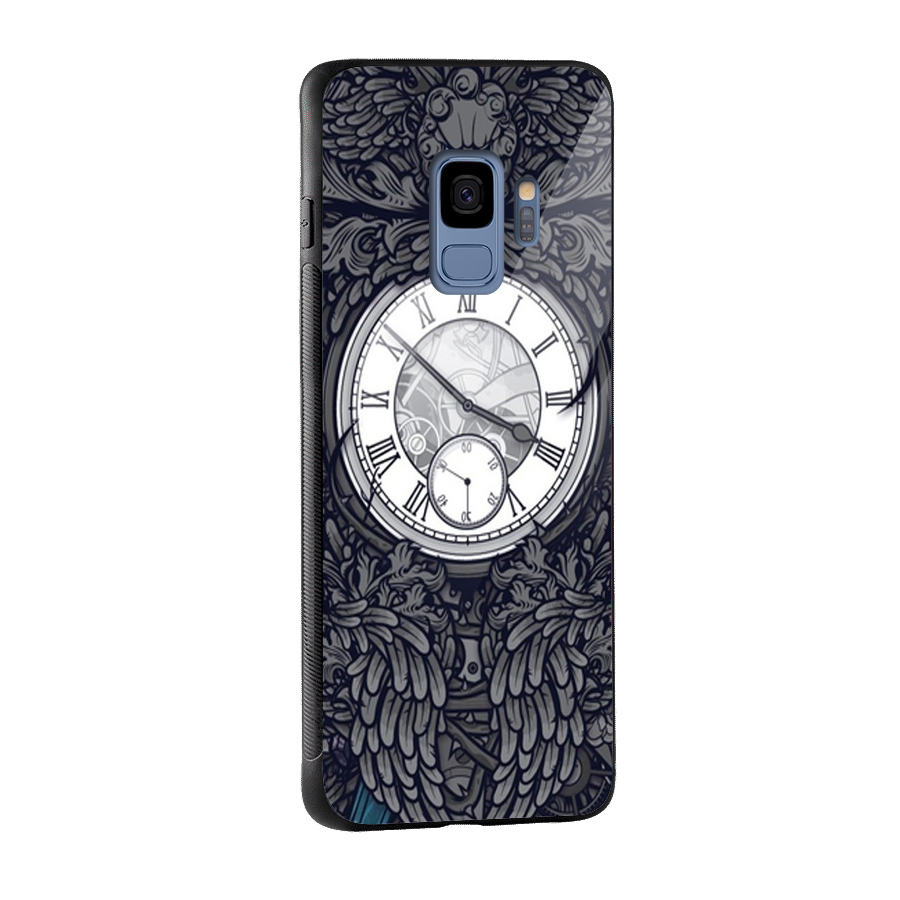 Wall Clock Glass Back Case for Galaxy S9
