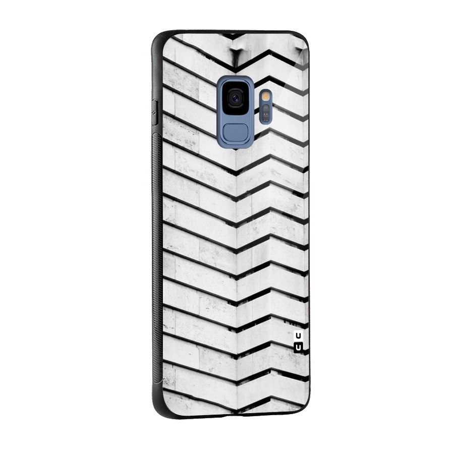 Wall Zig Zag Glass Back Case for Galaxy S9
