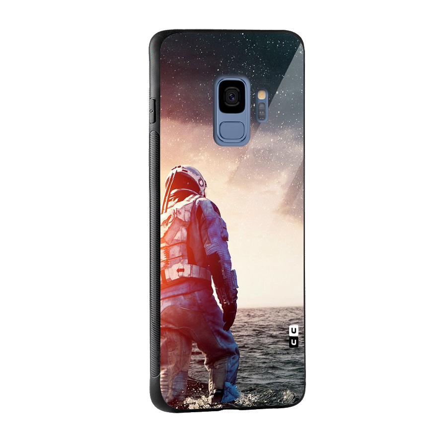 Water Astronaut Glass Back Case for Galaxy S9