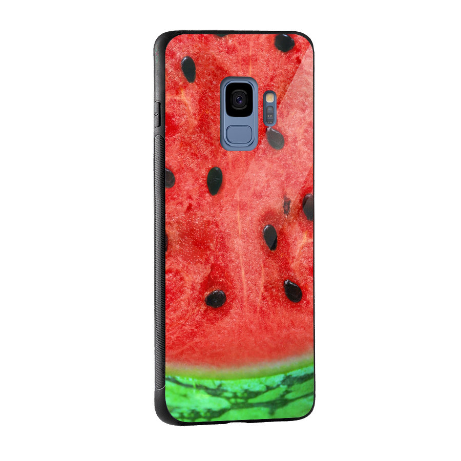 Watermelon Design Glass Back Case for Galaxy S9