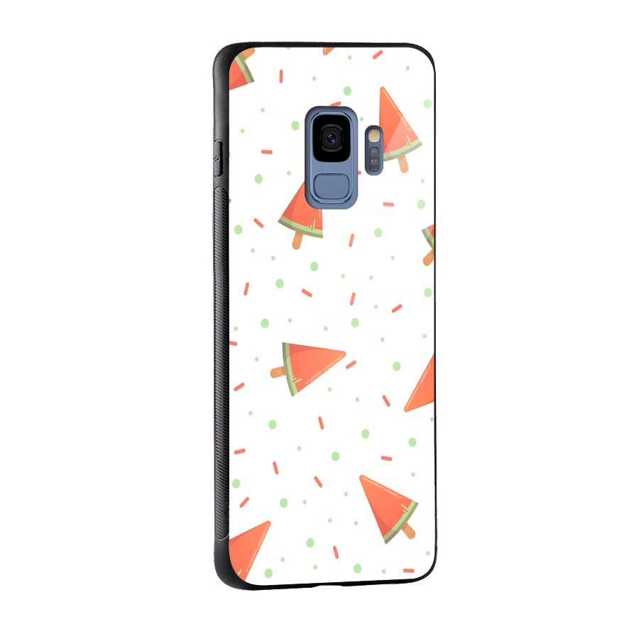 Watermelon Ice Creams Glass Back Case for Galaxy S9