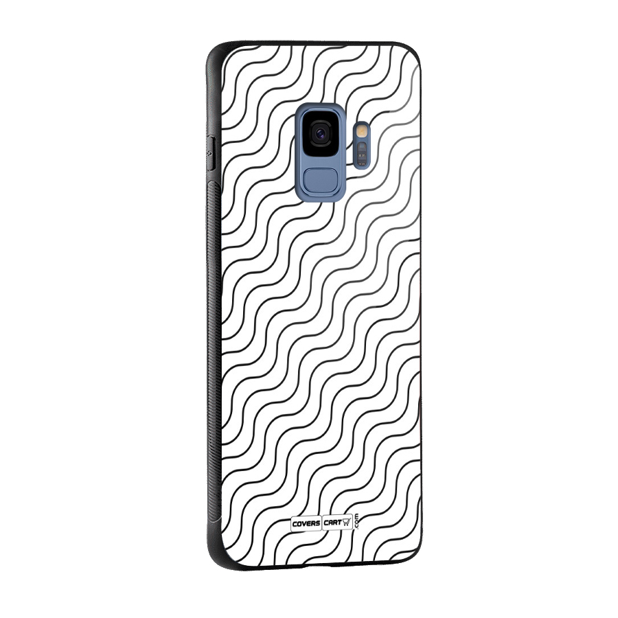 Wavy Pattern Glass Back Case for Galaxy S9