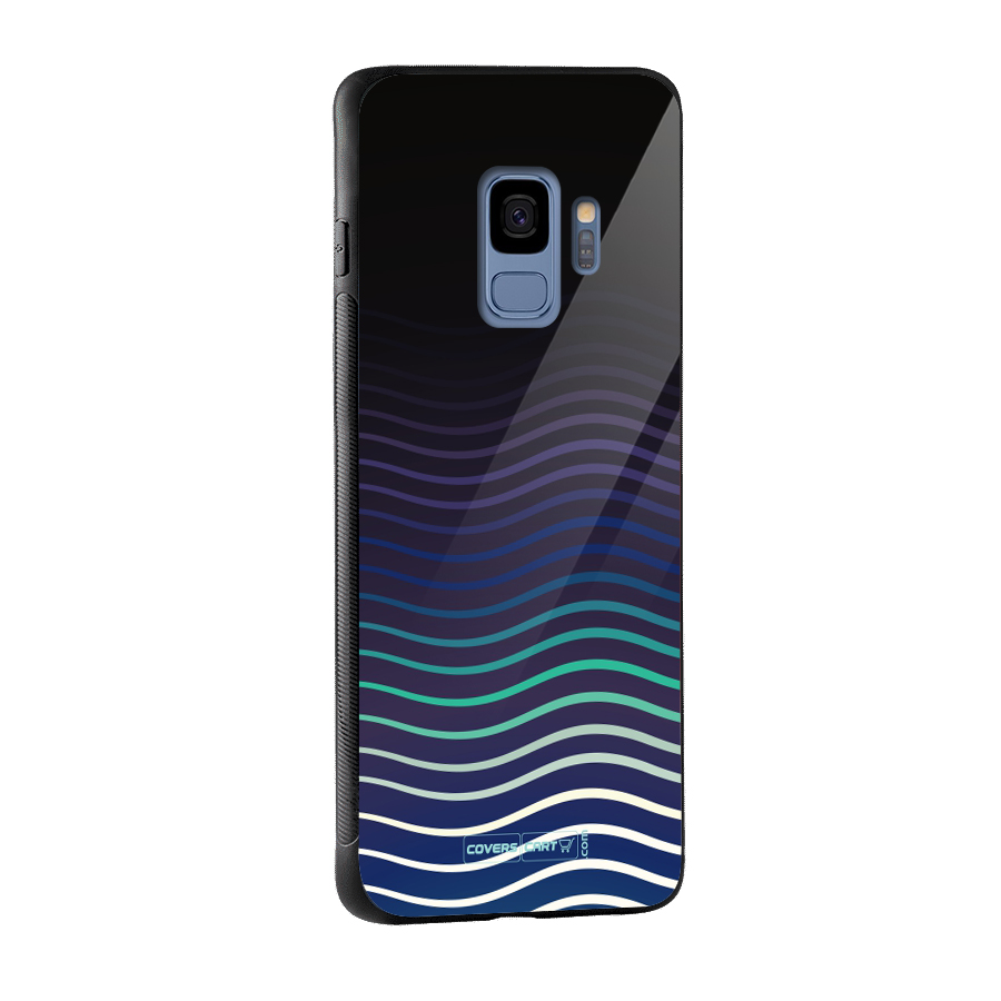 Wavy Stripes Glass Back Case for Galaxy S9