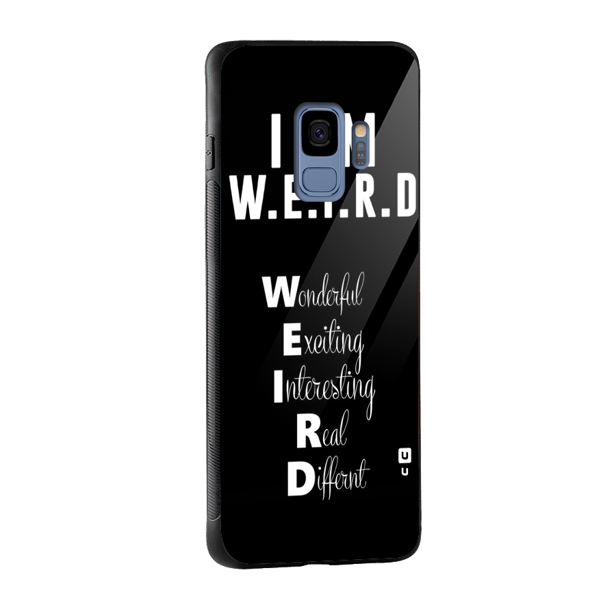 Weird Me Glass Back Case for Galaxy S9
