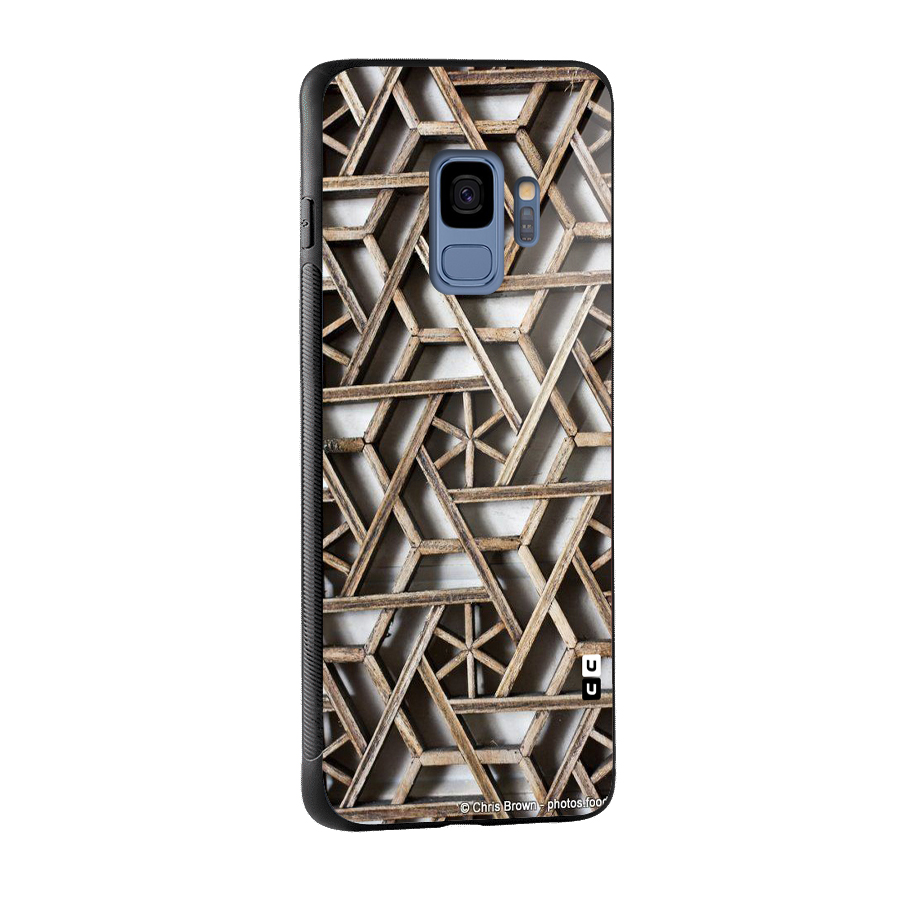 Wheel Design Glass Back Case for Galaxy S9