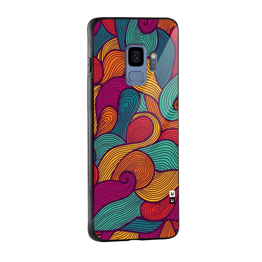 Whimsical Colors Glass Back Case for Galaxy S9