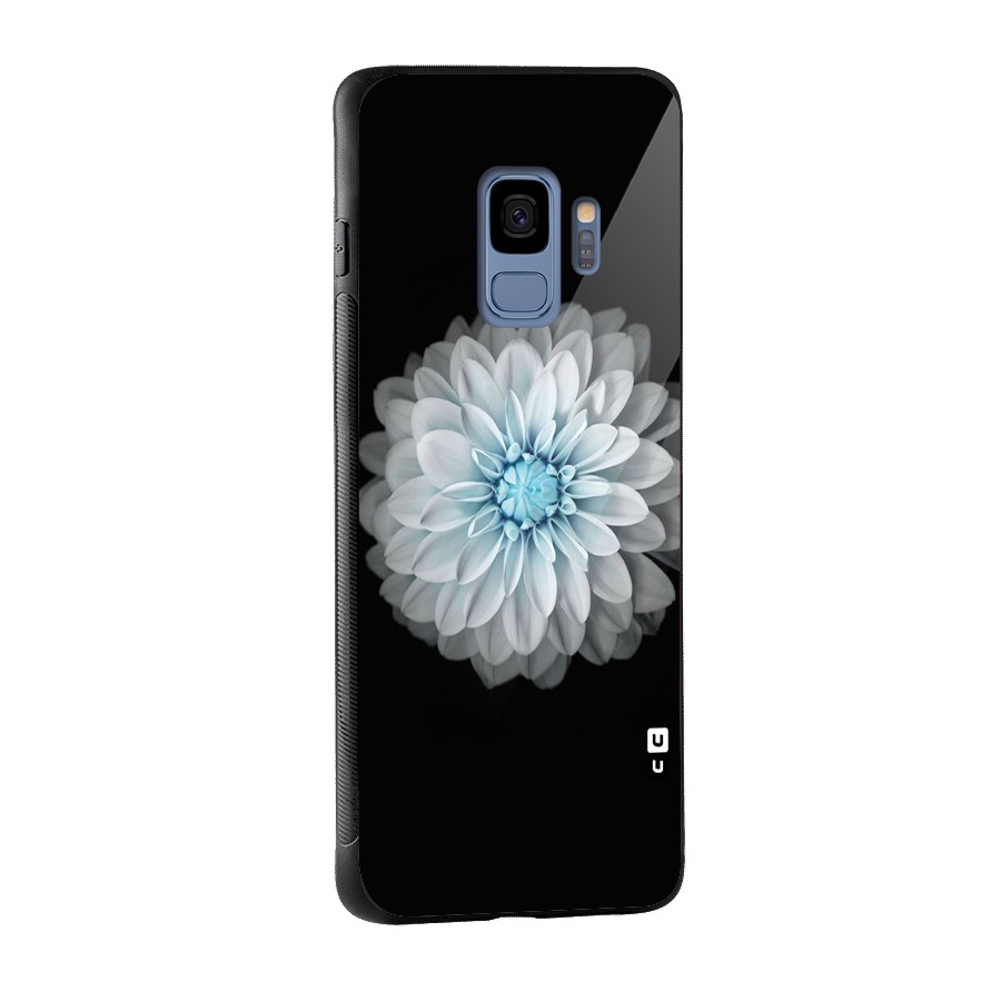 White Bloom Glass Back Case for Galaxy S9