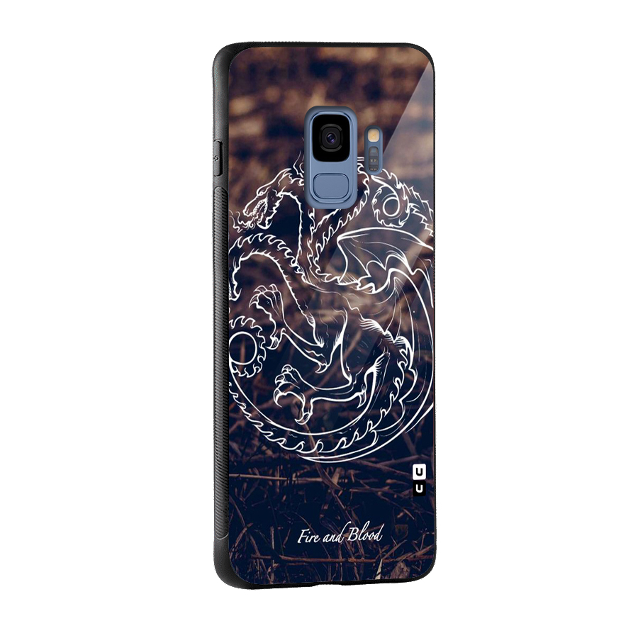 White Circle Glass Back Case for Galaxy S9
