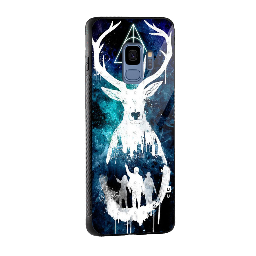 White Deer Glass Back Case for Galaxy S9