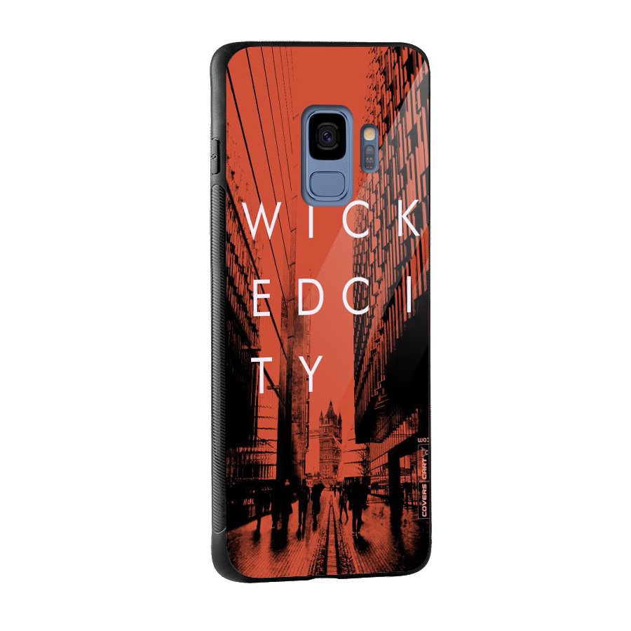 Wicked City Glass Back Case for Galaxy S9