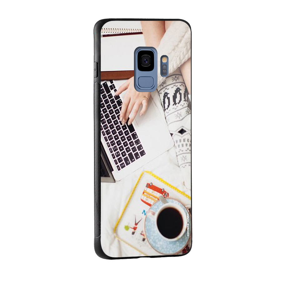 Winter Relaxation Glass Back Case for Galaxy S9