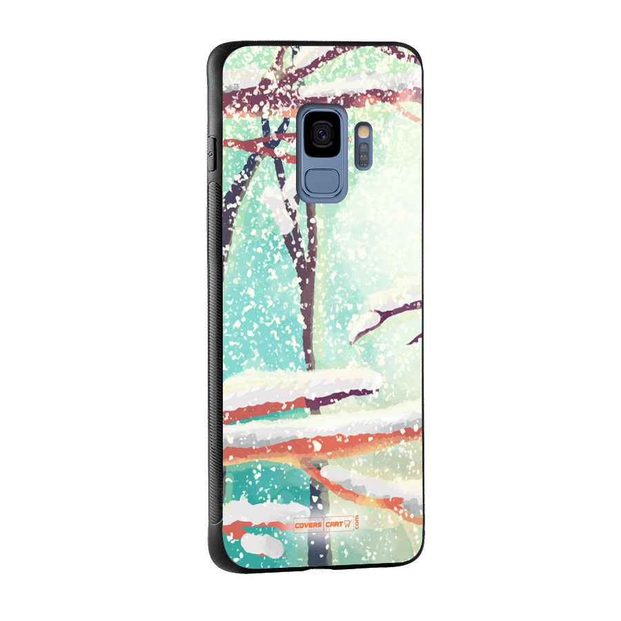 Winter Season Glass Back Case for Galaxy S9