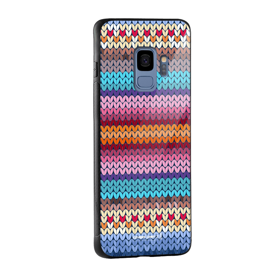 Woolen Glass Back Case for Galaxy S9
