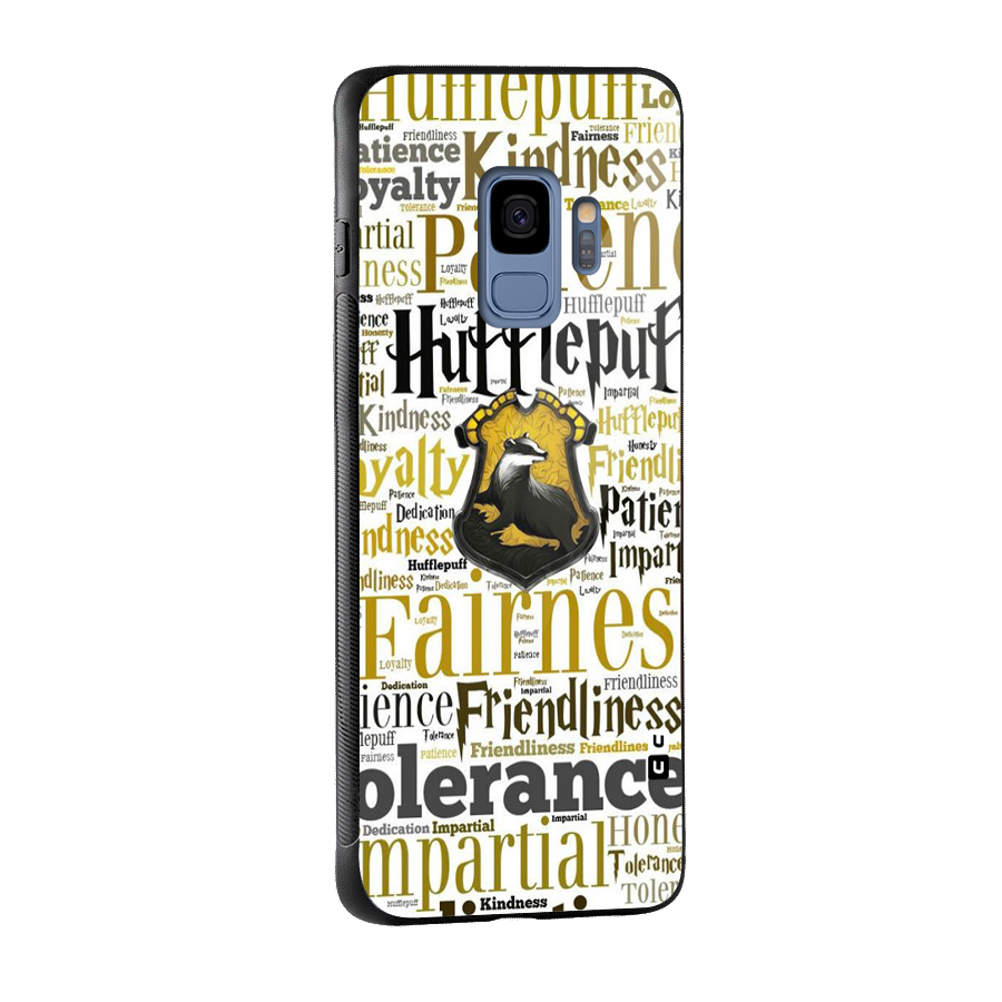Yellow Fairness Glass Back Case for Galaxy S9