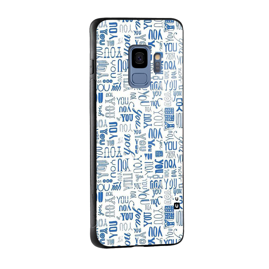 You Pattern Glass Back Case for Galaxy S9
