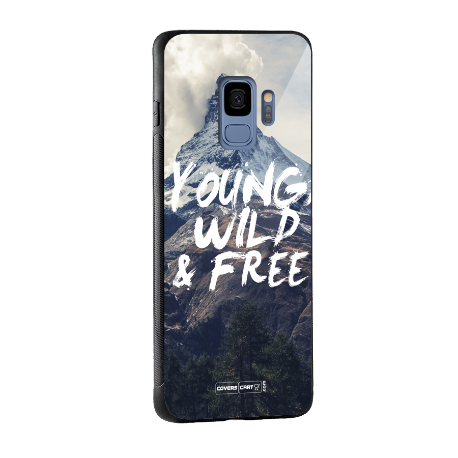 Young Wild and Free Glass Back Case for Galaxy S9