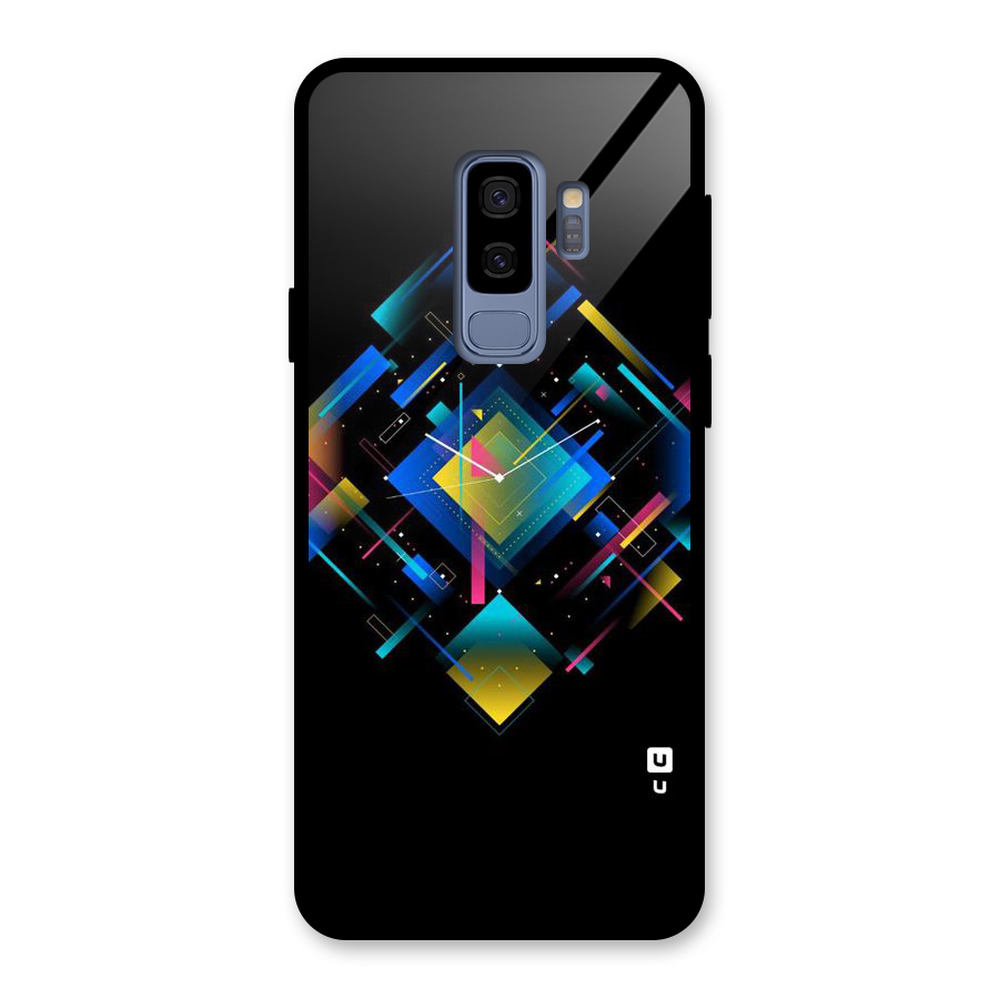 Abstract Clock Glass Back Case for Galaxy S9 Plus