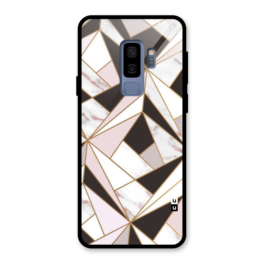 Abstract Corners Glass Back Case for Galaxy S9 Plus