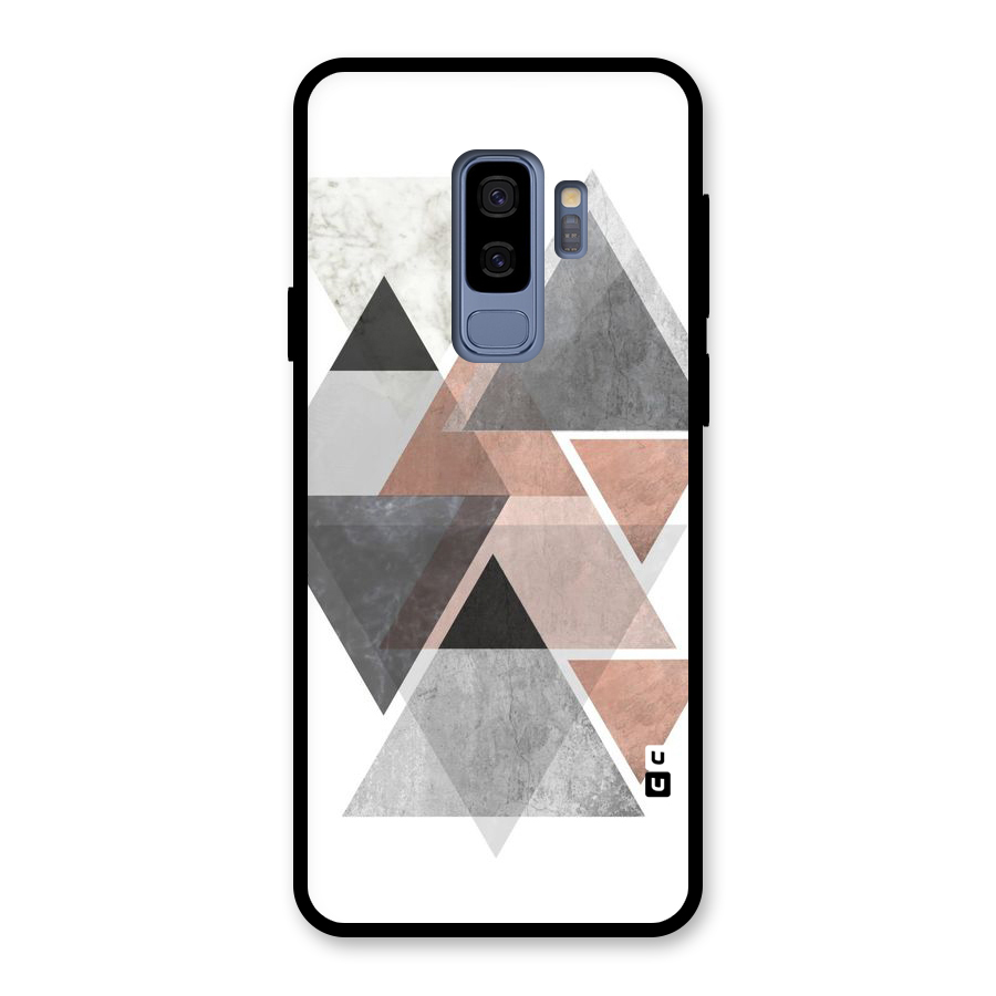 Abstract Diamond Pink Design Glass Back Case for Galaxy S9 Plus
