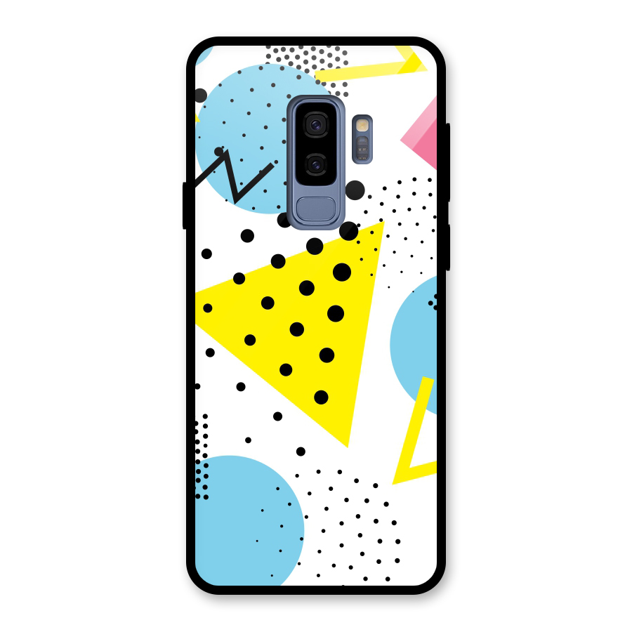 Abstract Geometry Glass Back Case for Galaxy S9 Plus