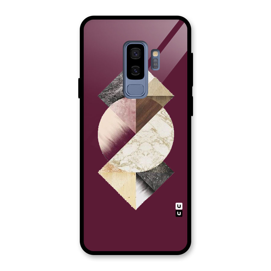 Abstract Marble Pattern Glass Back Case for Galaxy S9 Plus