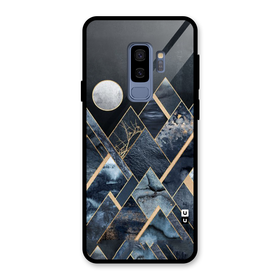 Abstract Scenic Design Glass Back Case for Galaxy S9 Plus