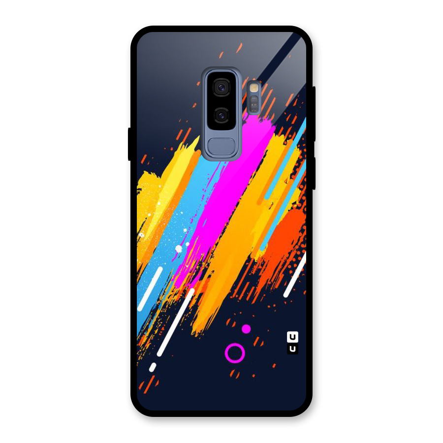 Abstract Shades Glass Back Case for Galaxy S9 Plus