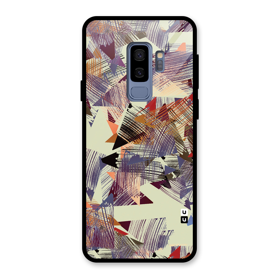 Abstract Sketch Glass Back Case for Galaxy S9 Plus