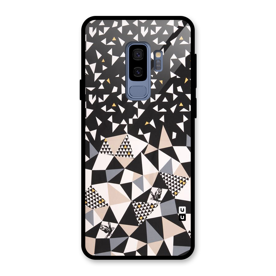 Abstract Varied Triangles Glass Back Case for Galaxy S9 Plus