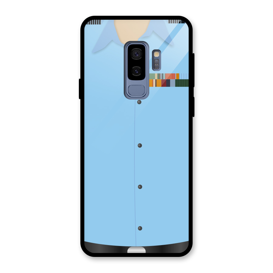 Air Force Uniform Glass Back Case for Galaxy S9 Plus
