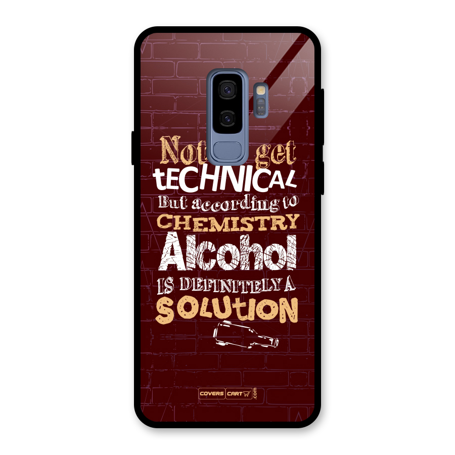 Alcohol is Definitely a Solution Glass Back Case for Galaxy S9 Plus