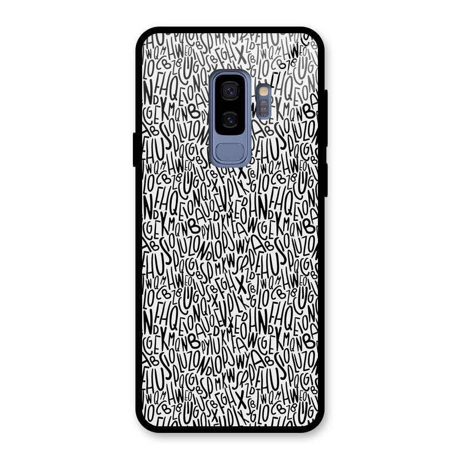 Alphabet Seamless Abstract Glass Back Case for Galaxy S9 Plus