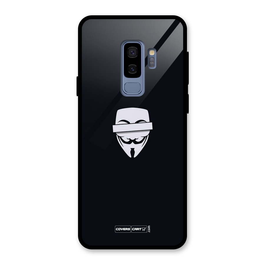 Anonymous Mask Glass Back Case for Galaxy S9 Plus