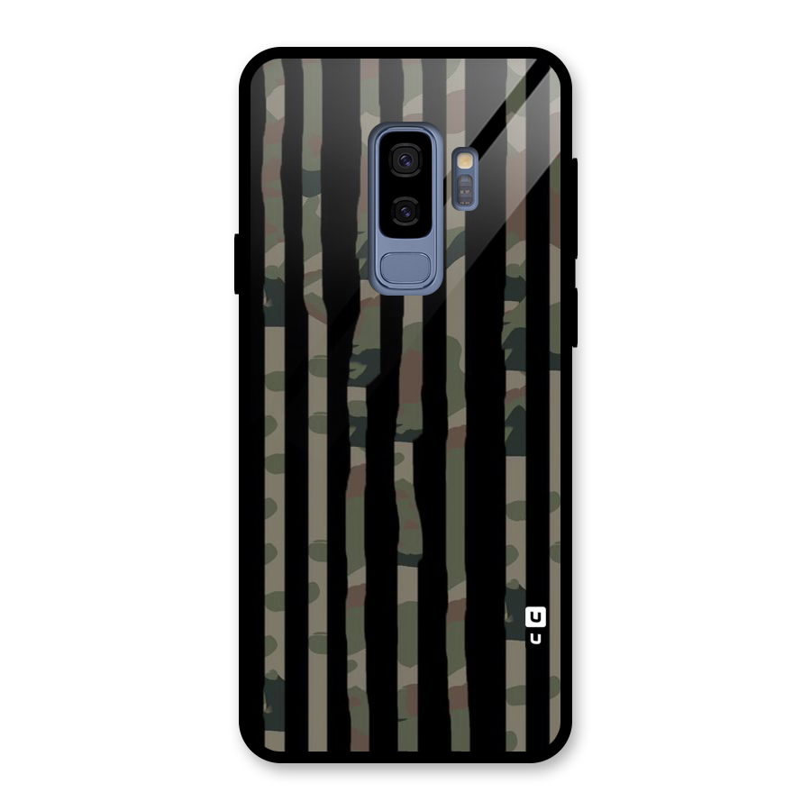 Army Stripes Glass Back Case for Galaxy S9 Plus