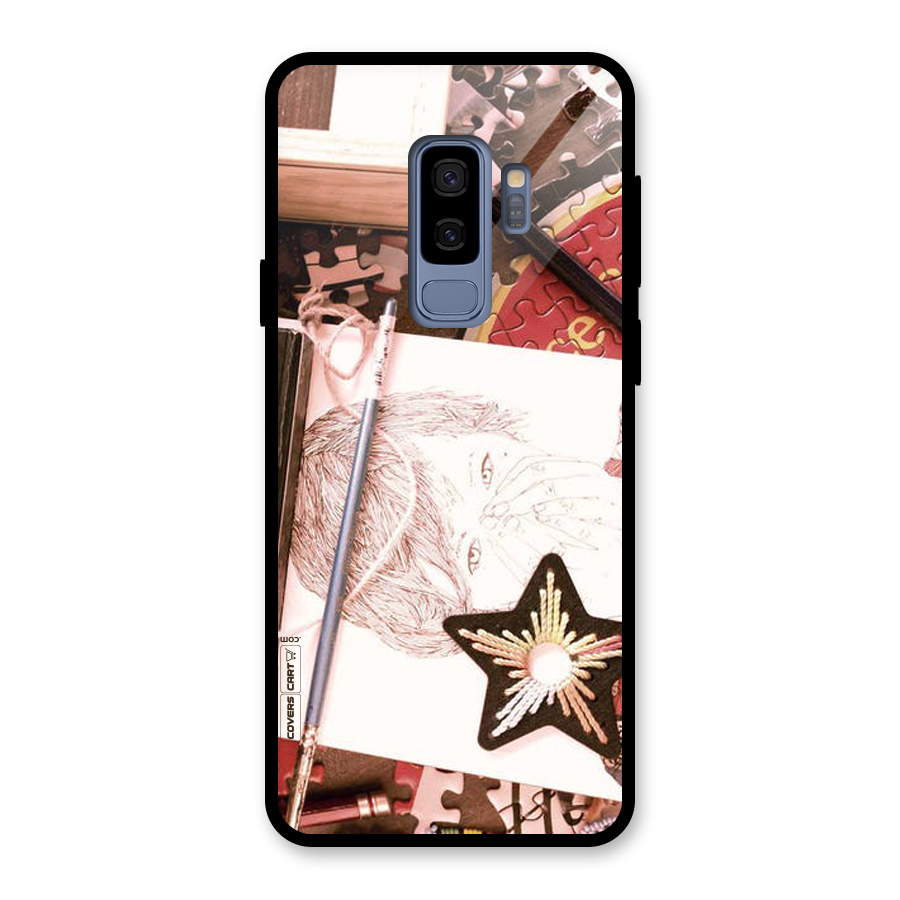 Artistic Messy Glass Back Case for Galaxy S9 Plus